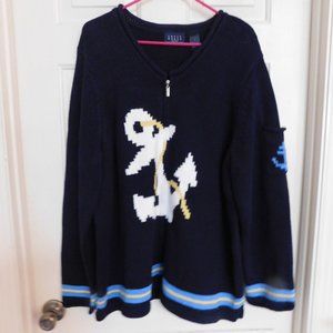 Crazy Horse Blue Anchor Sweater